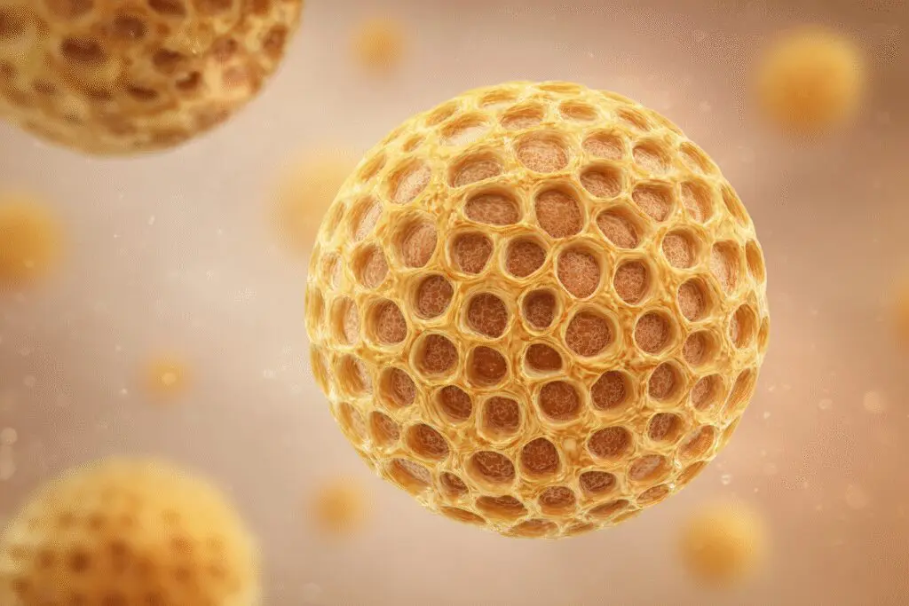 Povečan posnetek medeno obarvane kraste na koži ki prikazuje kako se kaže impetigo