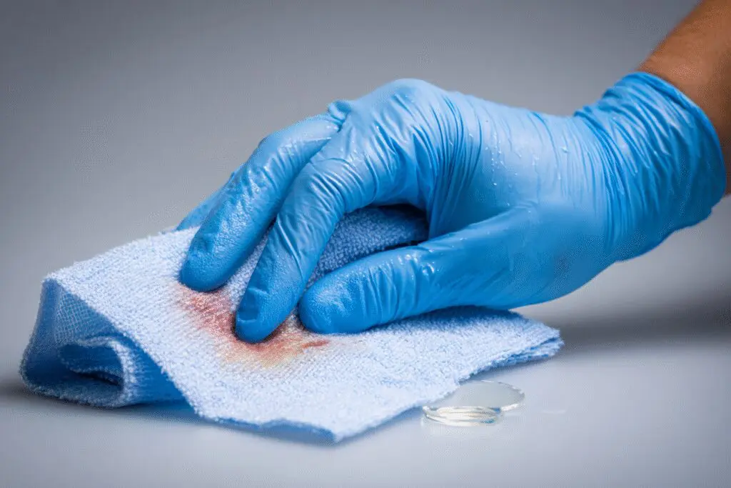 Roka v rokavici ki čisti kožo ponazarja odgovor na pogosta vprašanja o tem kako se kaže impetigo - Pa Kako: Popoln vodnik z odgovori na vse, kar potrebujete Roka v rokavici ki čisti kožo ponazarja odgovor na pogosta vprašanja o tem kako se kaže impetigo