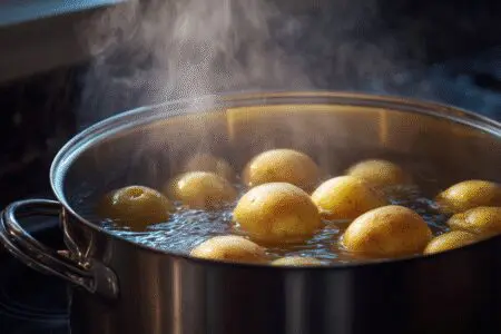 Lonec z krompirjem ki se kuha prikazuje kako dolgo se kuha krompir