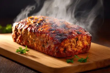 Pečen mesni sir ki se hladi na deski prikazuje kako dolgo peči mesni sir