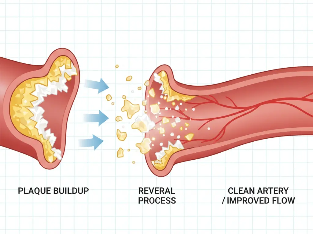 medicinska ilustracija ki prikazuje čiščenje arterije in zmanjševanje holesterolskih oblog
