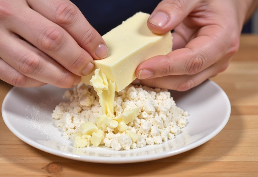 priprava maslene kroglice beurre manié kar je klasična tehnika kako zgostiti omako z moko