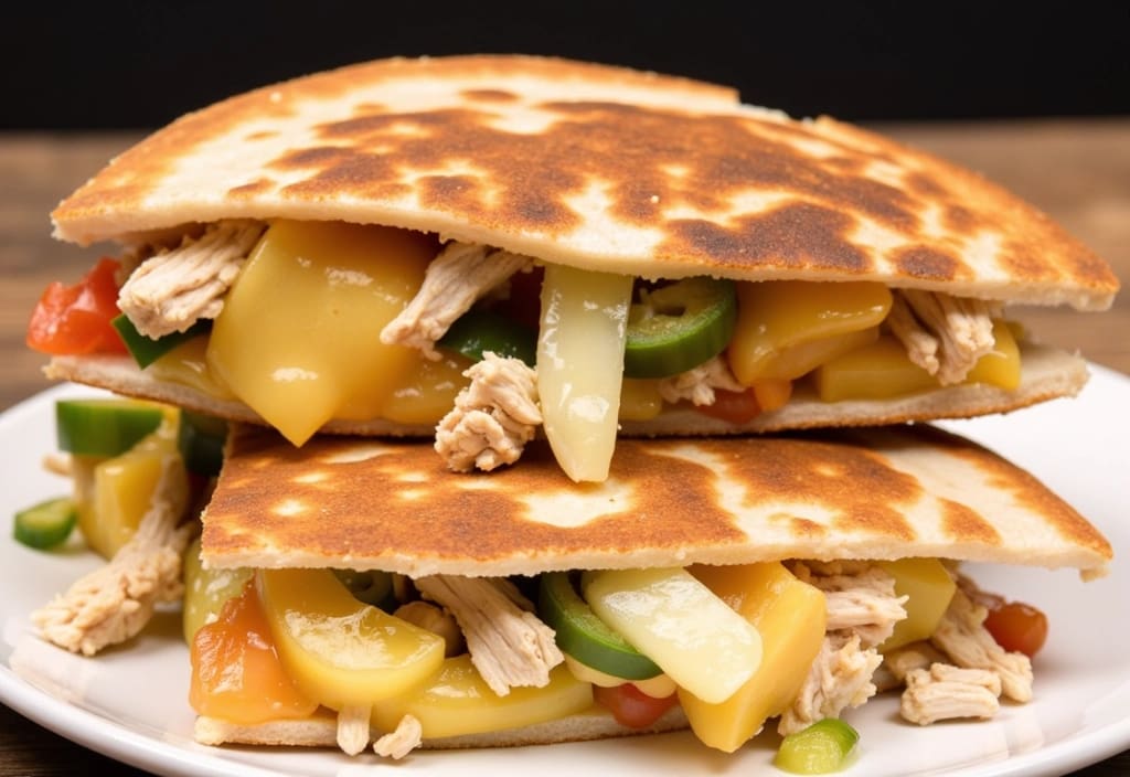 slastna piščančja quesadilla kot odlična ideja kako porabiti kuhano piščančje meso iz juhe