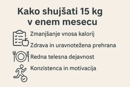 kako shujšati 15 kg v enem mesecu
