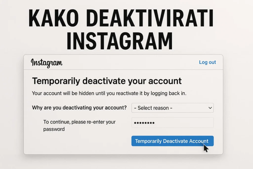 Kako deaktivirati Instagram: Začasen izklop vašega profila kako deaktivirati instagram